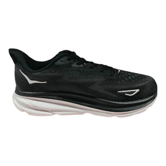 HOKA ONE ONE Clifton 9 \'Black White\' Running Shoes Size W11/M9 main image 14